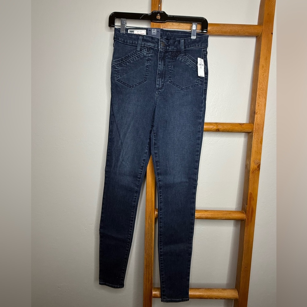 GAP Women's Dark Blue Skinny Jeans 4 TALL